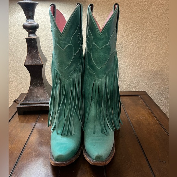 JUNK GYPSY BY LANE WOMEN'S DREAMER FRINGE WESTERN BOOTS - SNIP TOE - Picture 2 of 8
